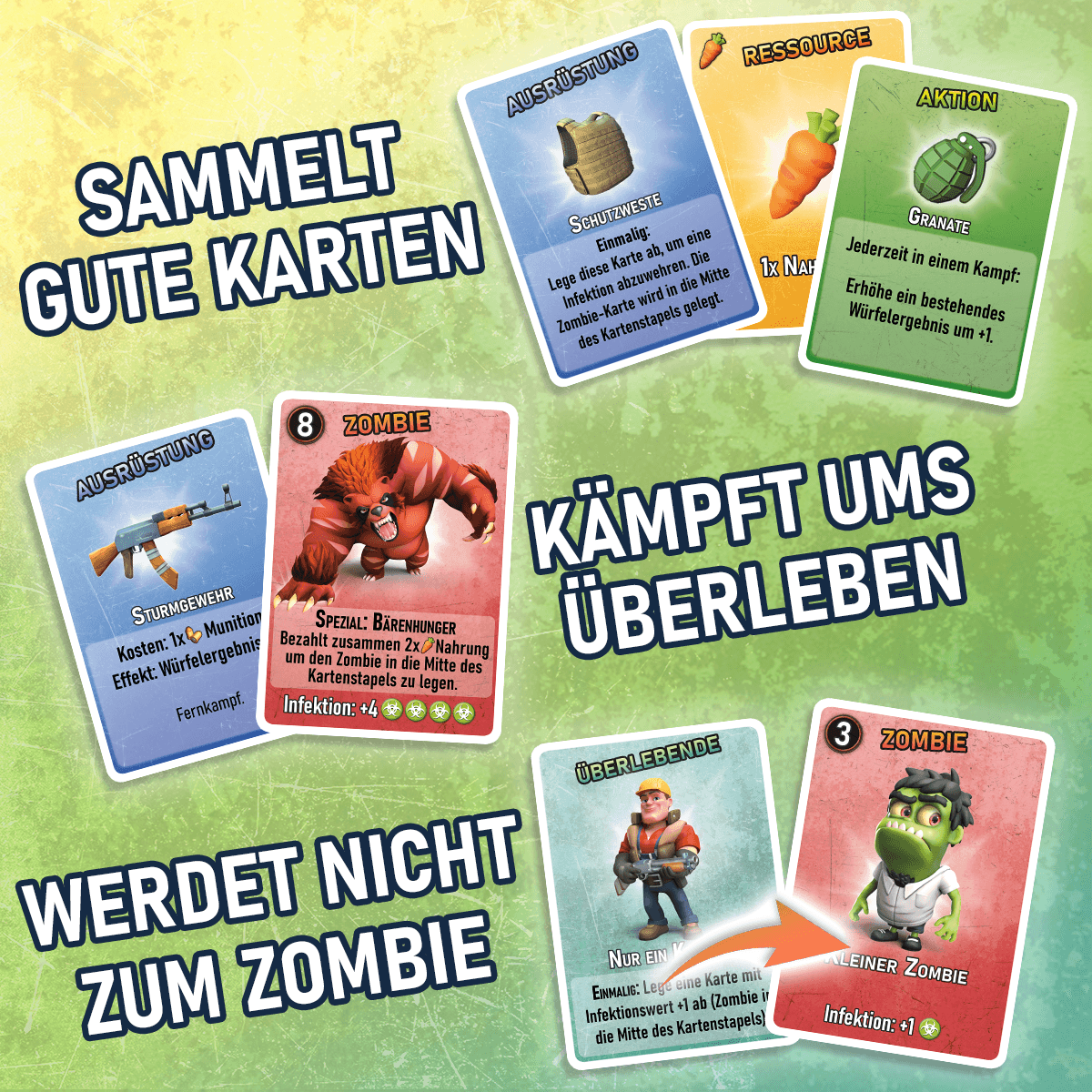 Cards and game mechanics from Zombie Survival